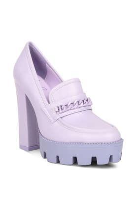 pu slip-on women's loafers - lilac
