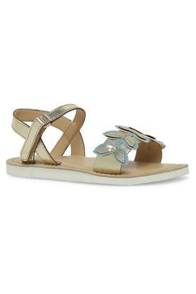 pu buckle girl's casual wear sandals - gold