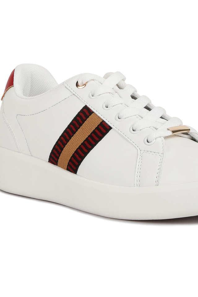 pu lace up womens sneakers