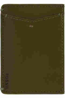 pu mens casual two fold wallet - green