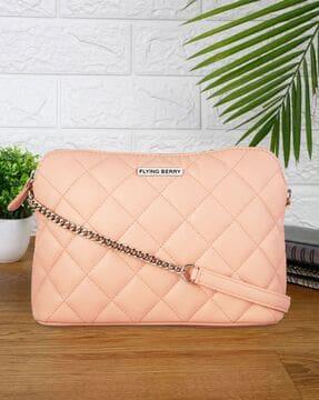 pu quilted sling bag