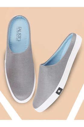 pu slip-on men's casual shoes - grey