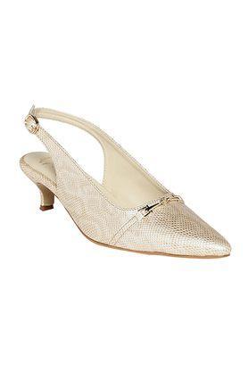 pu slip-on women's casual wear mules - natural