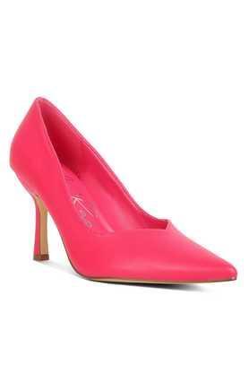 pu slip-on women's party wear pumps - pink