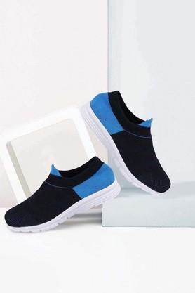 pu slip-on women's sports shoes - blue