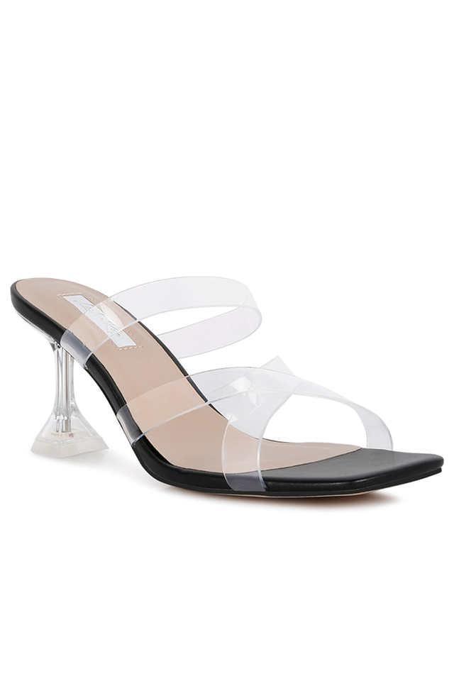 pu slip-on womens party wear sandals