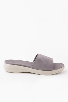 pu slipon women's casual comfort - grey