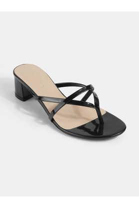 pu slipon women's casual sandals - brown