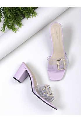 pu slipon women's casual wear sandals - purple