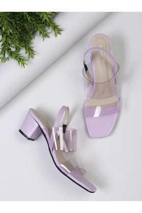 pu slipon women's casual wear sandals - purple