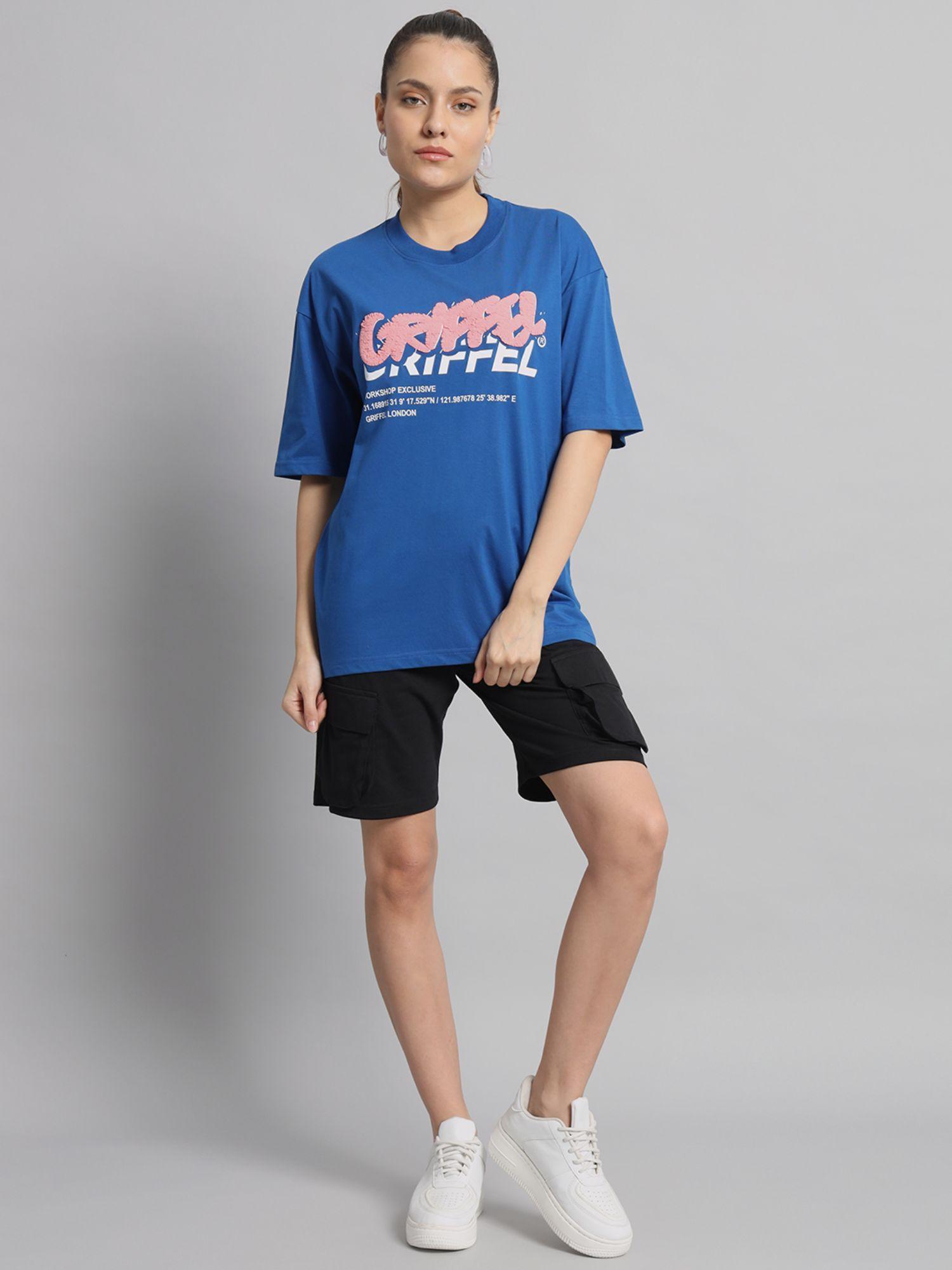 puff logo royal t-shirt and shorts (set of 2)