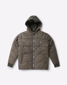 puffer hoodie with insert pockets