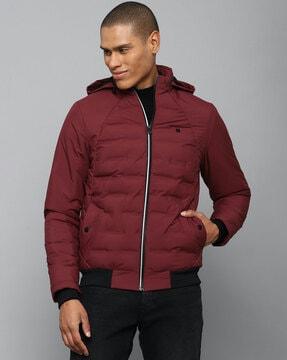 puffer jacket with detachable hood