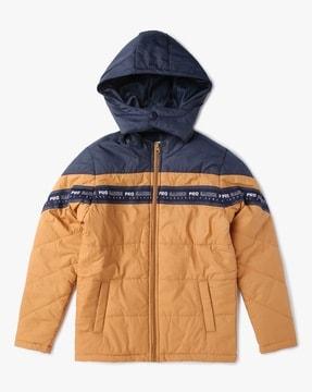 puffer jacket with detachable hood
