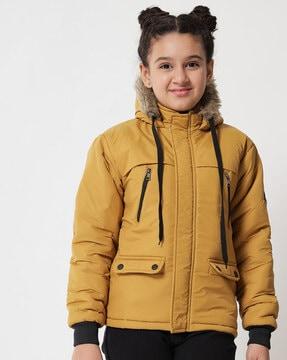 puffer jacket with pockets