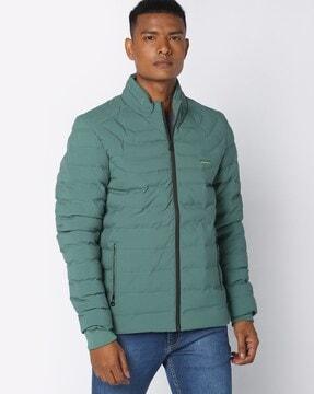 puffer jacket with zip pockets