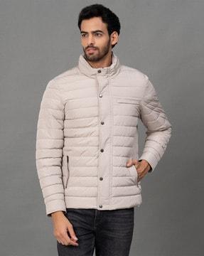 puffer zip-front jacket