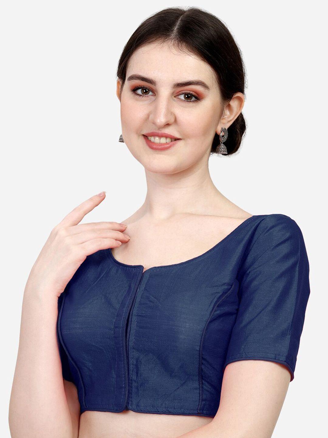 pujia mills round neck saree blouse