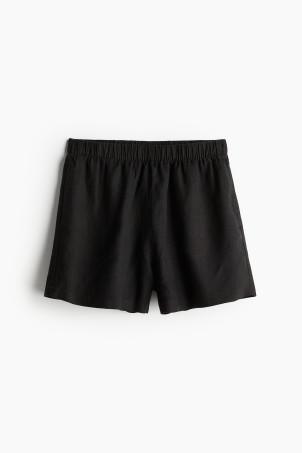 pull-on linen shorts