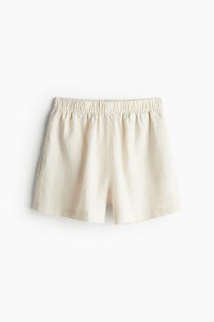 pull-on linen shorts