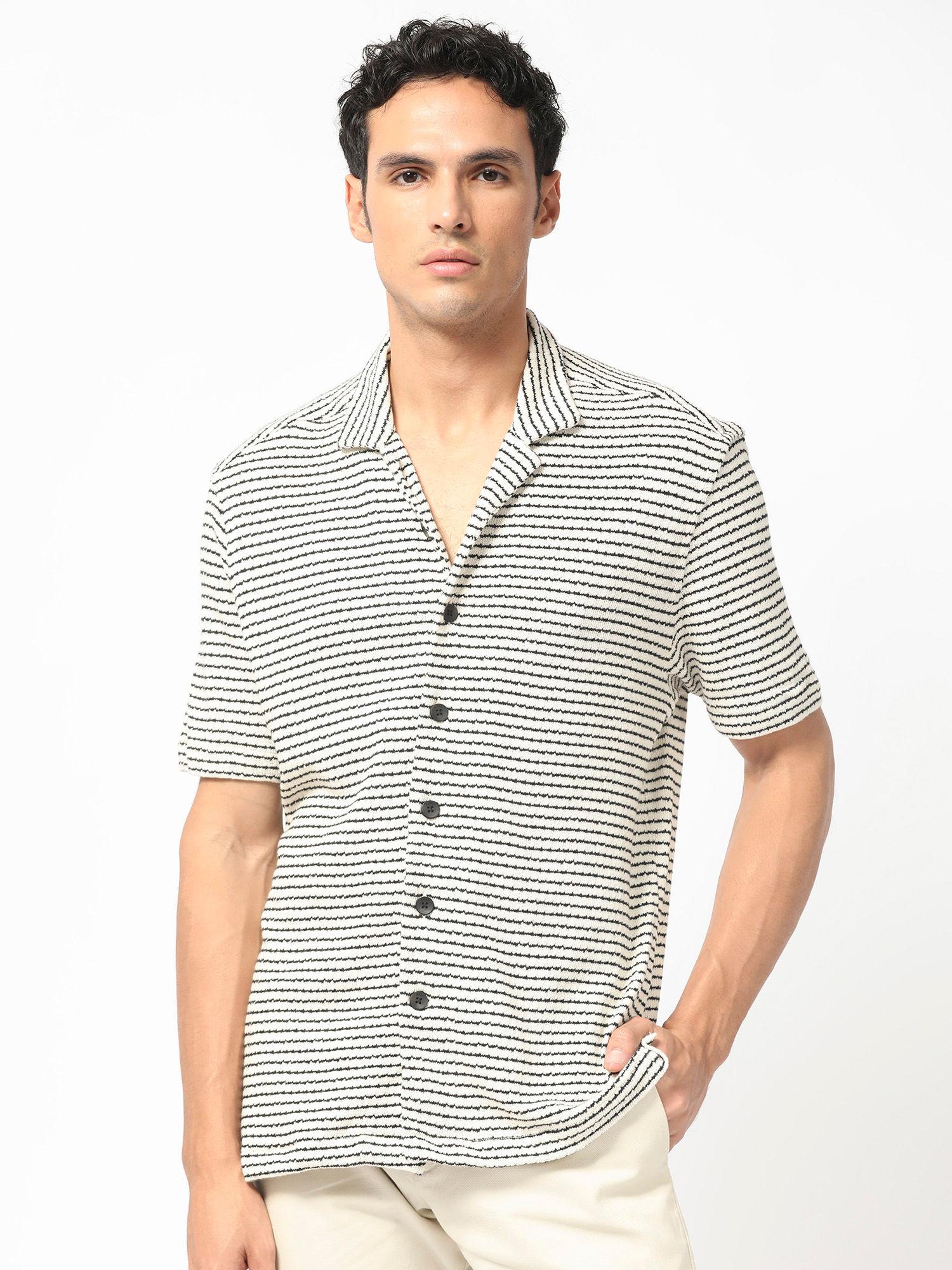 puller primary off white stripe shirt