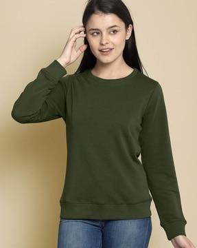 pullover crew-neck sweatshirt