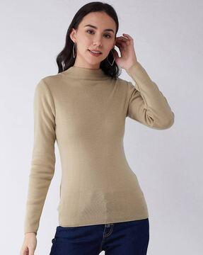 pullover with ribbed hems