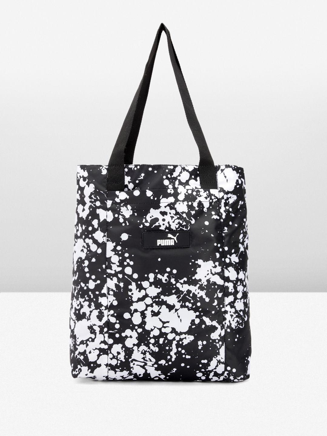 puma abstract printed structured shoulder bag
