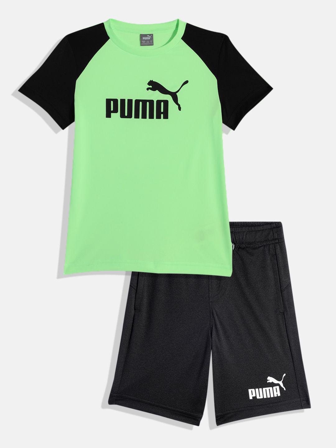 puma boys printed t-shirt with shorts