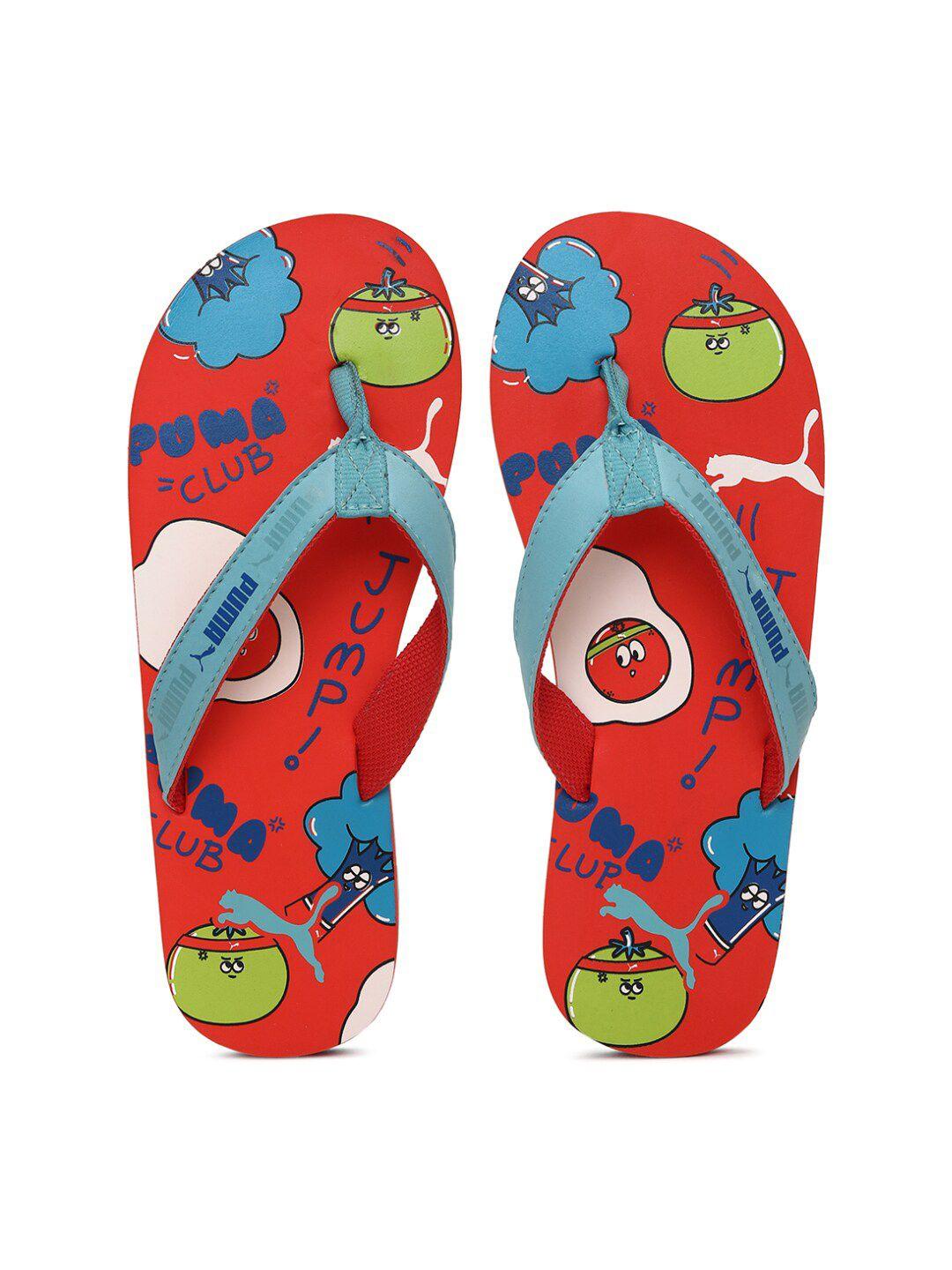 puma-boys-red-&-blue-printed-thong-flip-flops