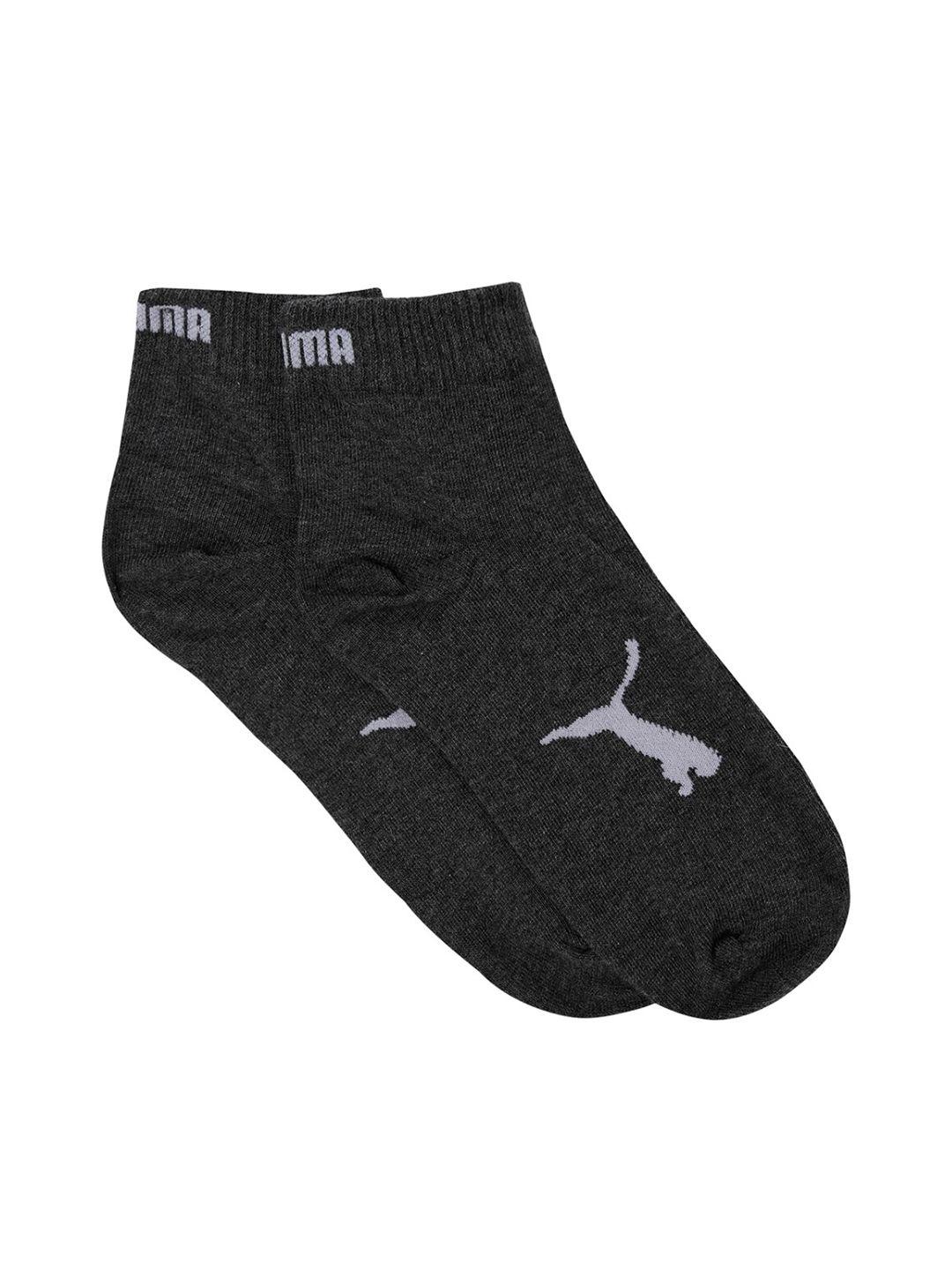puma charcoal grey ankle-length socks