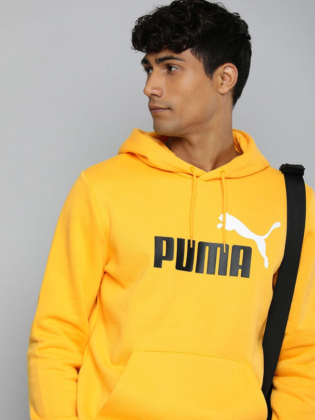 puma essential+ 2 colour big logo regular fit hooded sweatshirt