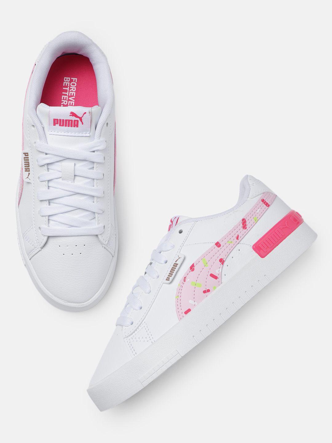 puma girls perforations jada crush regular sneakers with minimal print detail