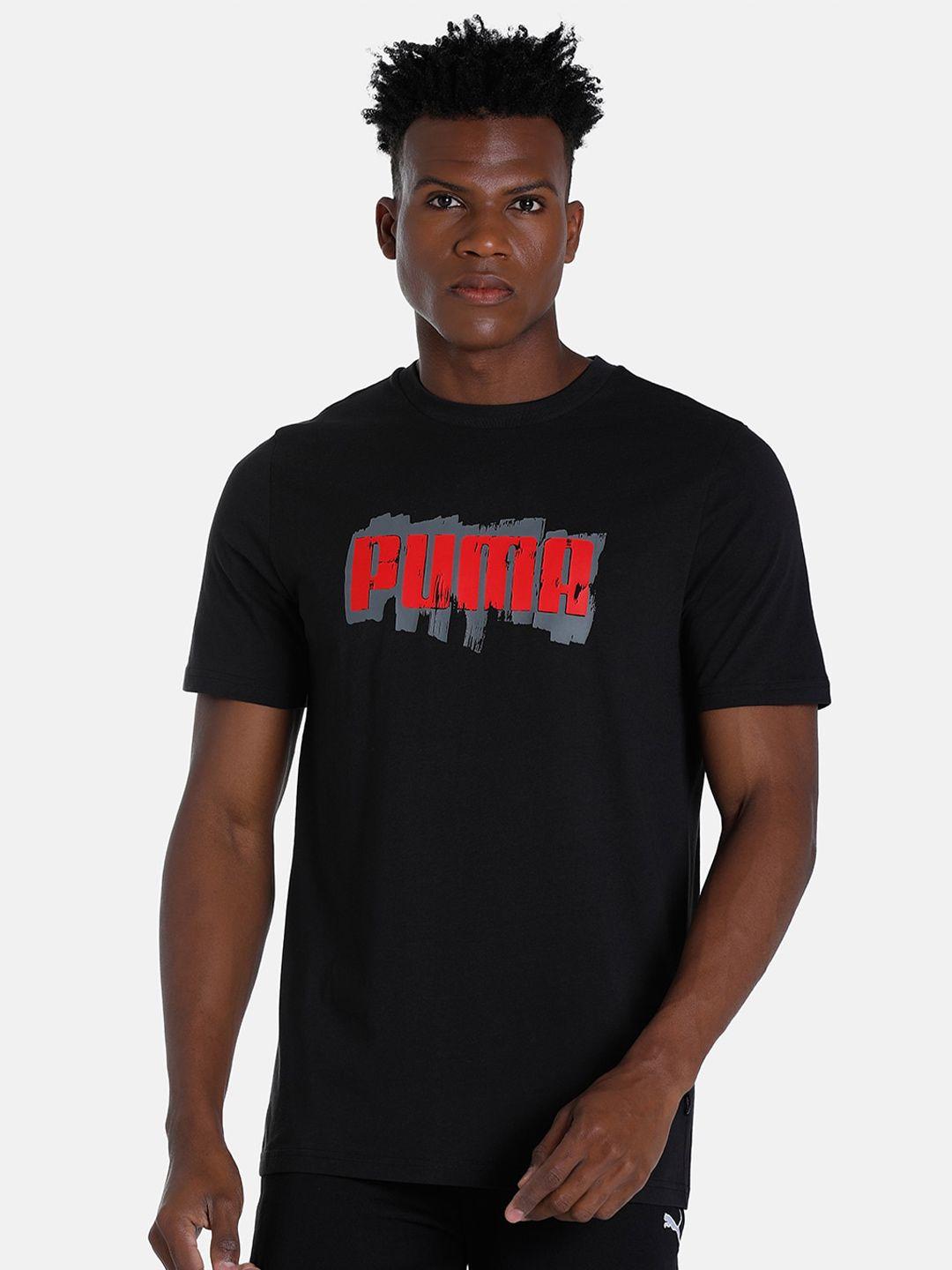 puma graphics printed cotton t-shirt