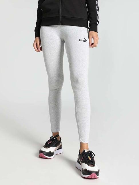puma grey cotton mid rise leggings