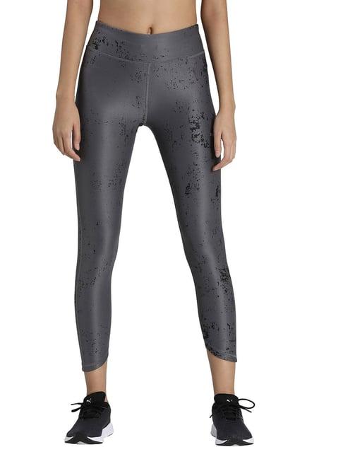 puma grey printed regular fit tights