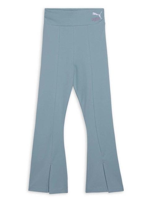 puma kids blue cotton logo leggings