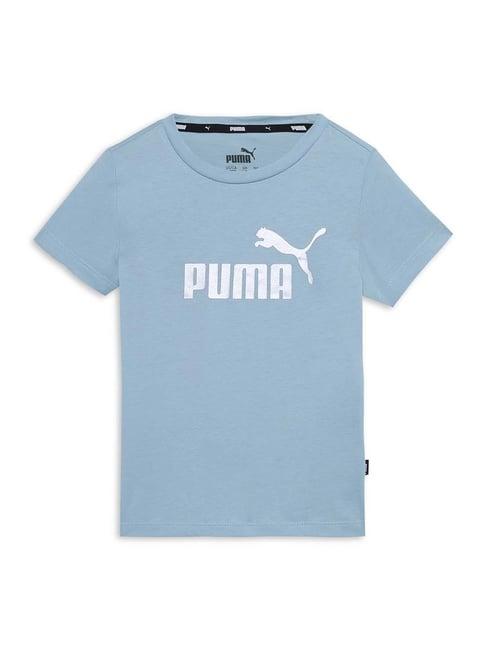 puma kids blue cotton logo t-shirt