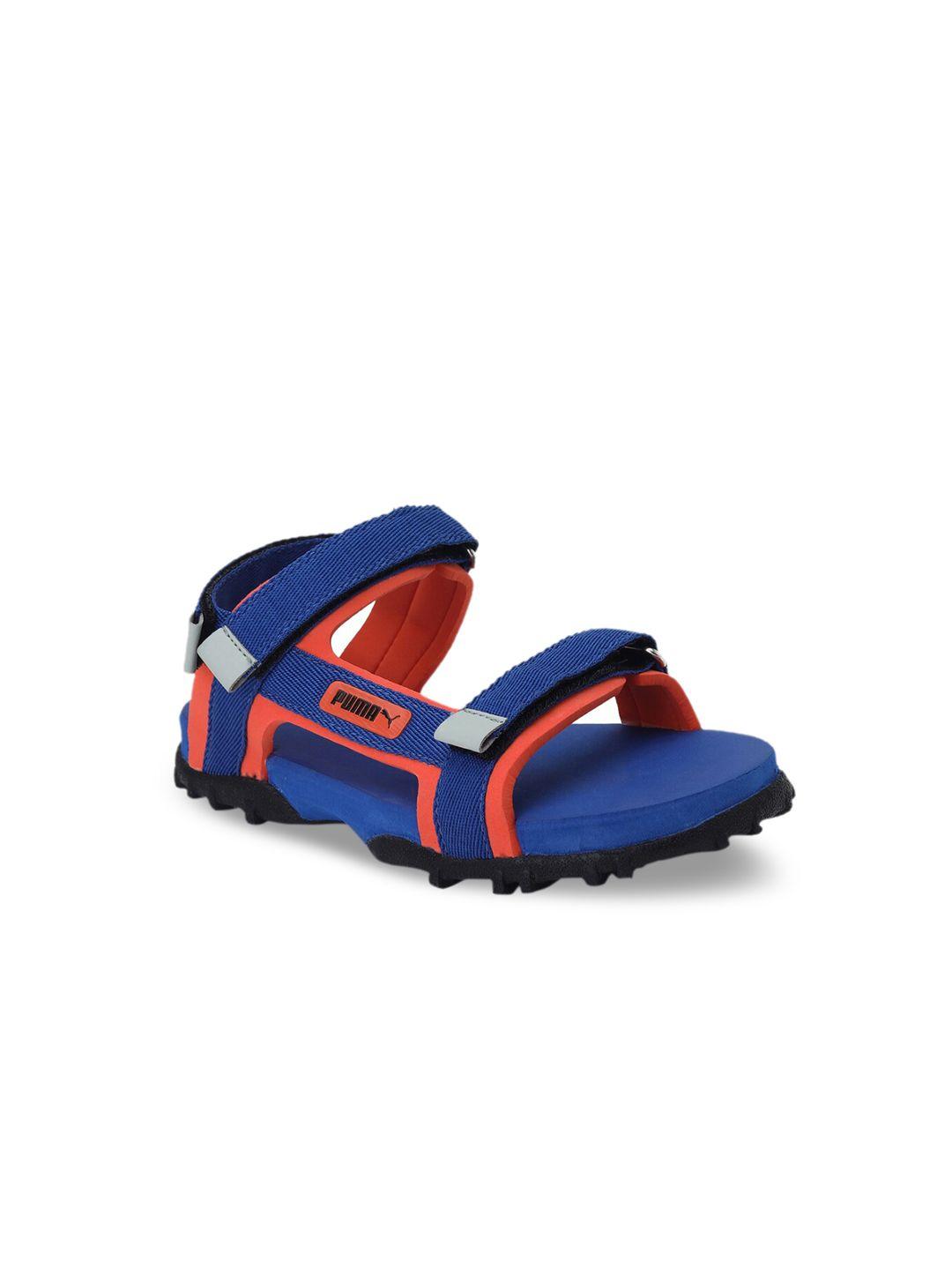 puma kids blue red trickster jr sports sandals
