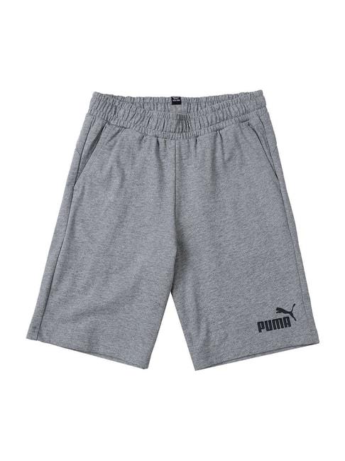 puma kids ess heather grey logo shorts