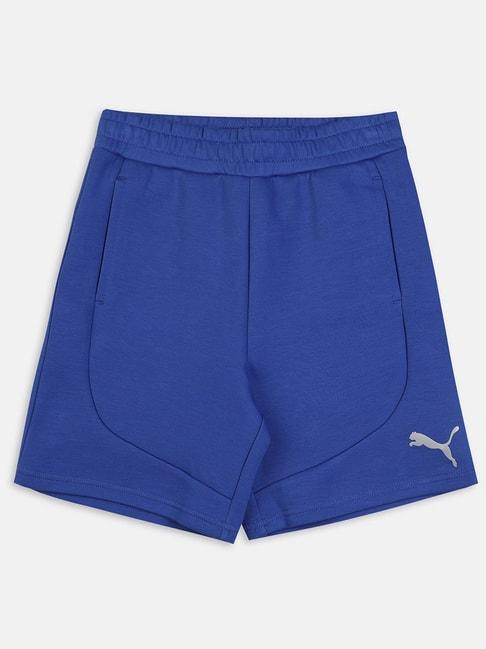 puma kids evostripe 8 royal blue cotton logo shorts