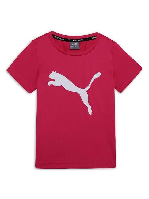 puma kids garnet rose logo t-shirt