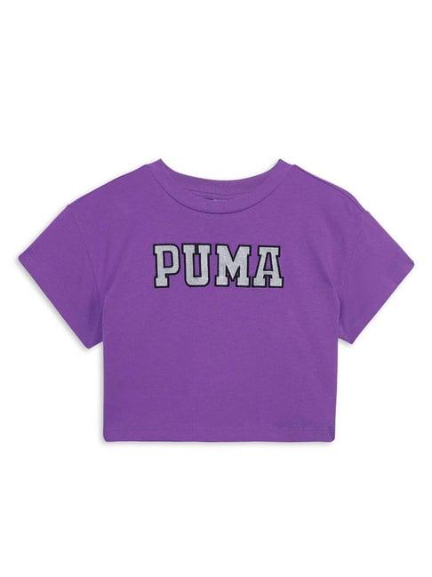 puma kids graphics dancing queen ultraviolet cotton printed t-shirt