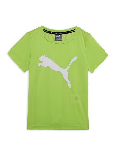 puma kids lime green logo t-shirt