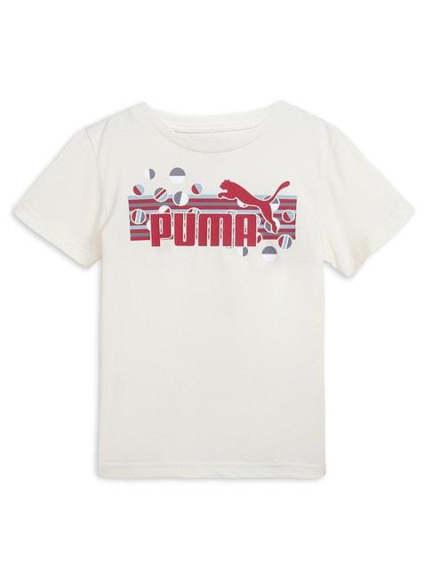 puma kids off white logo print t-shirt