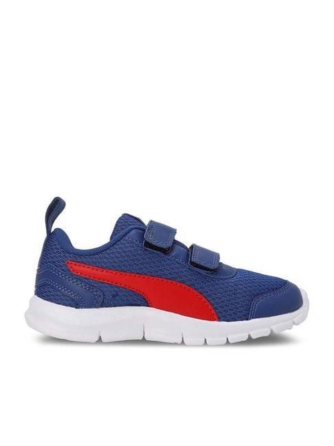 puma kids racer v2 limoges blue & red casual sneakers