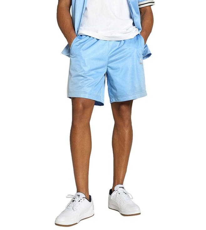 puma light blue t7 relaxed fit shorts