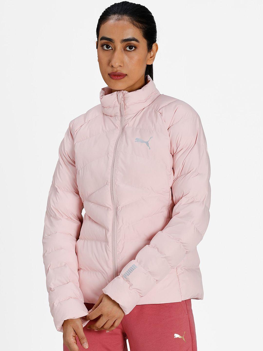puma logo printed warmcell lightweight slim down cotton puffer jacket