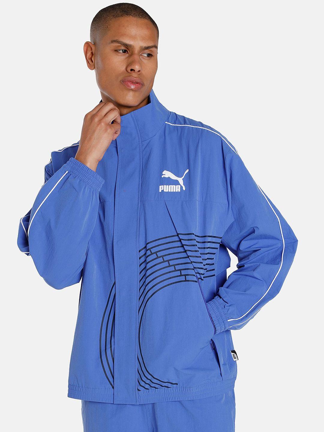 puma meet t7 logo printed sporty track relaxed fit jacket