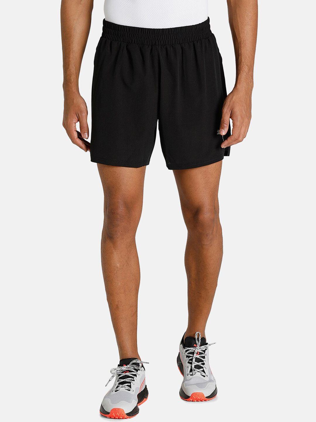 puma men black running sports shorts